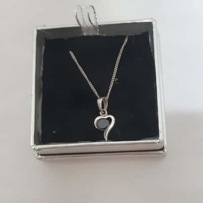 Silver 925 Heart Pendant On Silver Chain 
