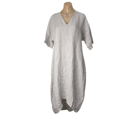 Kinney Womens Size S Grey Linen Dress
