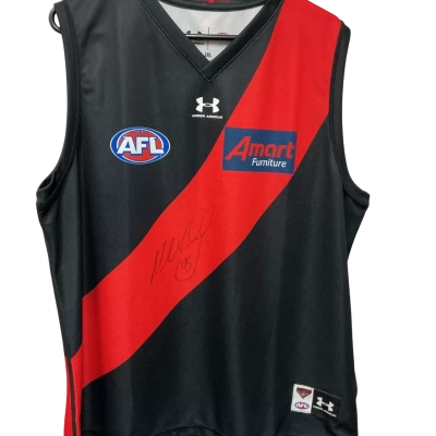 Michael Hurley Signed AFL Essendon Jersey Size XXL 