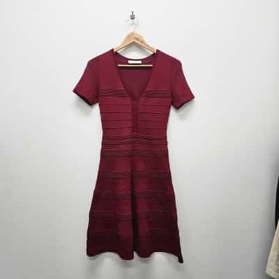 Sandro Womens  Size 1 Mini Dress Red 