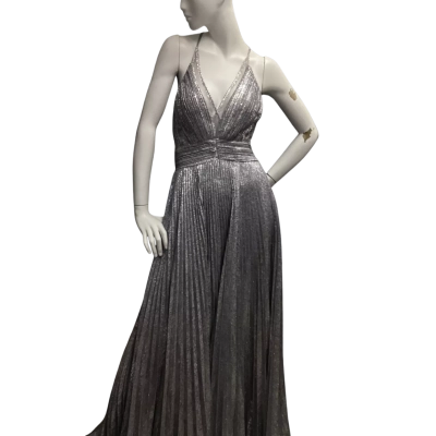Madison James Womens  Size 6 Formal Dress Silver 