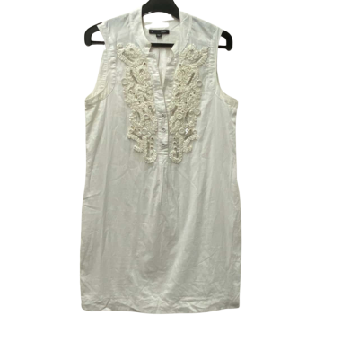 Saba Womens  Size 12 Sleeveless Dress  White -100% cotton