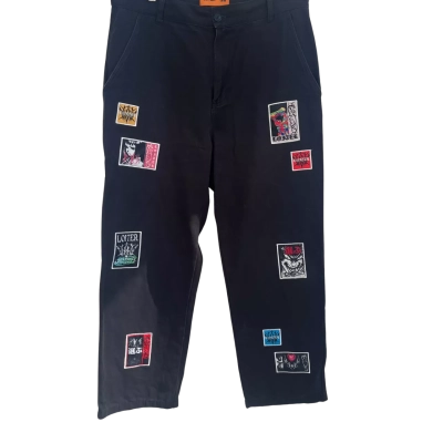 Loiter Mens  Size 34 Straight Leg Pants Black  / Pattern 