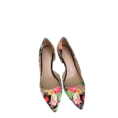 Nine West NW734IA Pointed Toe Pumps & High Stiletto Heels Women's  Size 9.5M Black Multi Floral Print