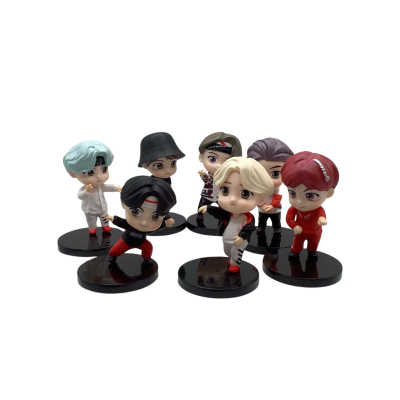 K-pop Superstars BTS Korean Band Figurines with Stands x7 TOYs1