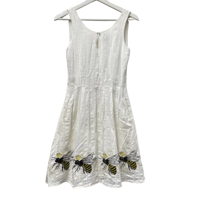 Revival Womens  Size 6 Sleeveless Dress White - 100% Cotton