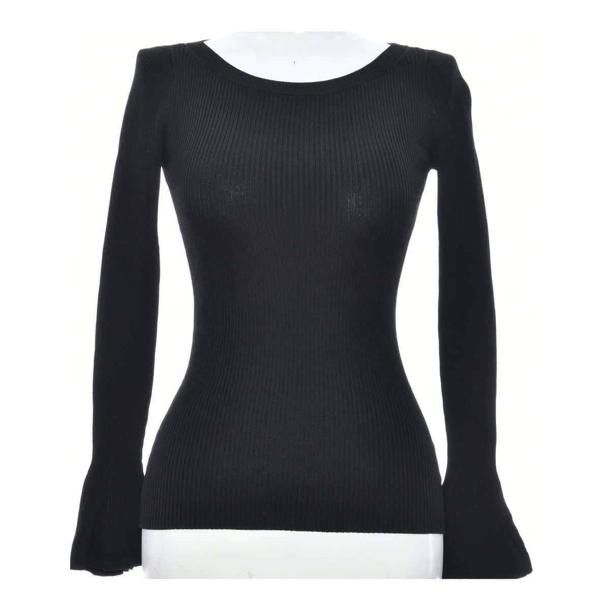 Michael Kors Women's Shaker Knit Zip Sweater Black Size Small