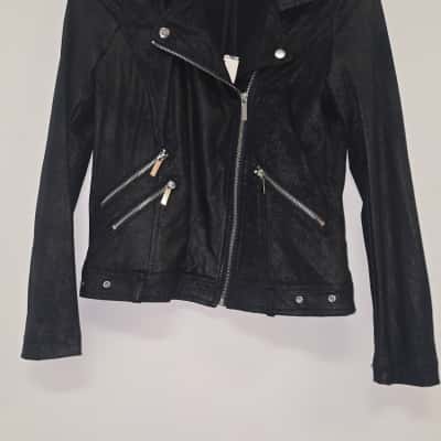 Table Eight Womens  Size 8 Biker Jacket Midnight / Navy Blue 