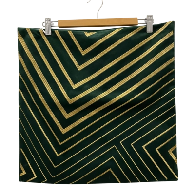 Velvet Cushion Cover SET With Gold Embroidery Green