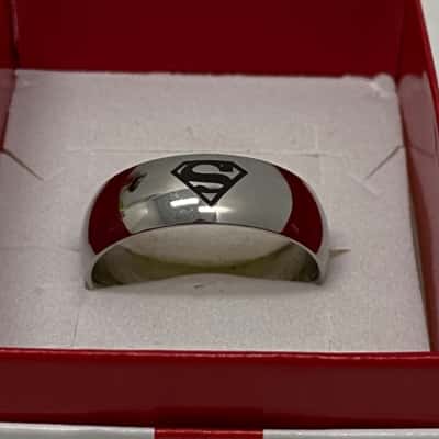 D & J Stainless Steel Sumperman Mens Ring 