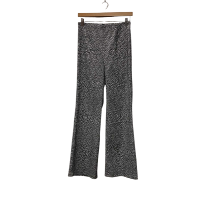 Finders Keepers Size 10 Mona /High Waisted Pants Black  / Pattern / White 