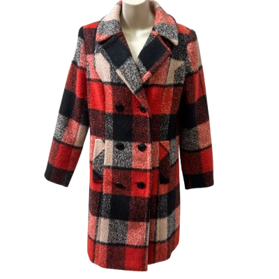 Kaleidoscope Womens Size 38 Checked Coat 