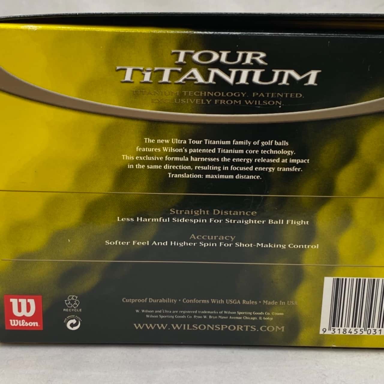 BRAND NEW IN BOX! Wilson’s Ultra Tournament Tour Titanium Golf Balls 12 Pack Straight Distance(s)