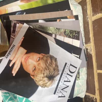 Diana The Untold Story 1-12 Herald Sun Magazines + Old Newspaper Clippings + 3 Magazines