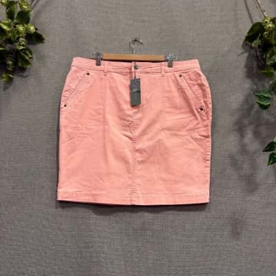 BNWT Katies Womens  Size 16 Denim Skirt Coral 