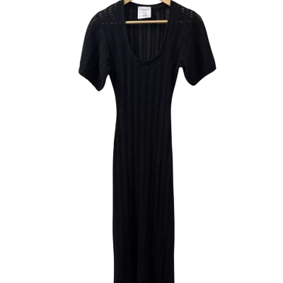 Van Der Kooij Ltd Edition Womens  Size XS Organic Cotton Midi Dress Black  
