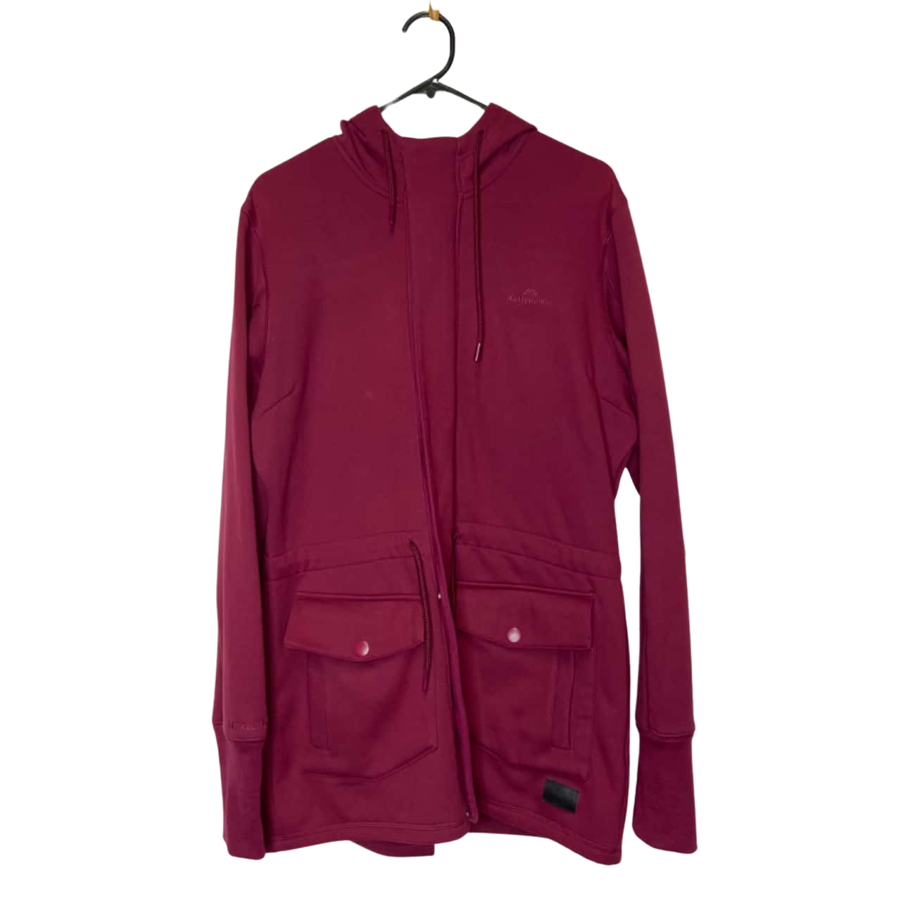 Kathmandu Womens Size 16 Altica200 Longline Front Zipper Hoodie Maroon