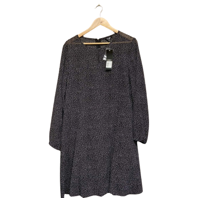 Emerge Womens  Size 18 Black and White polka dot dress fully lined