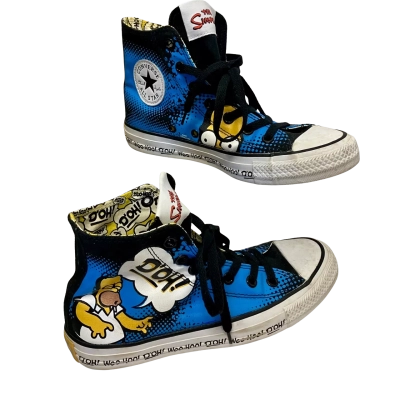 Men's Simpsons Converse High-Top Sneakers.