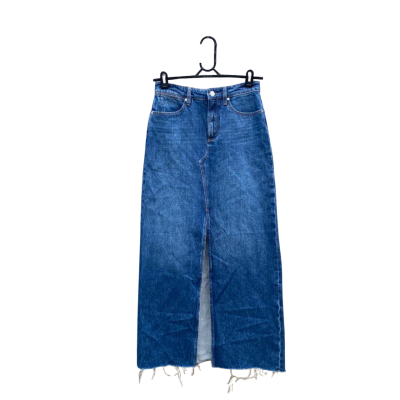 Womens Wrangler Size 6 Maxi Denim Skirt Blue 