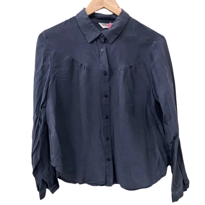 Gorman Black Silk-Blend Shirt Size 10