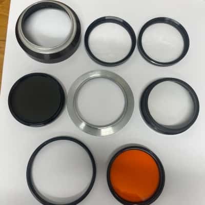 Vintage 46 mm camera lens filters Odisma, Fotar, Prisma and Hoya