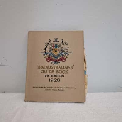 The Australians' Guide Book to London, 1928 Antique Book with map