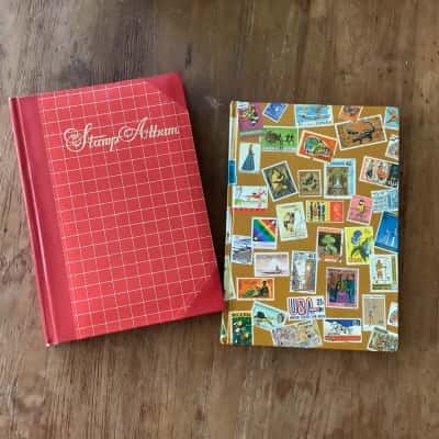Two Vintage Stamp Albums With Stamps. 