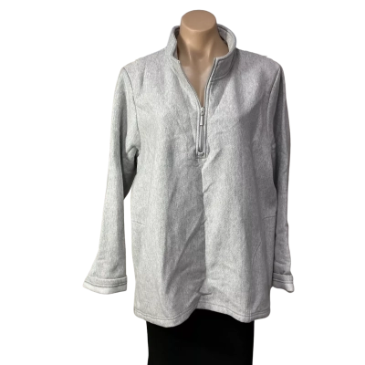Regatta Womens Size 18 Grey Marle Quarter Zip Fleece Jumper (new) 