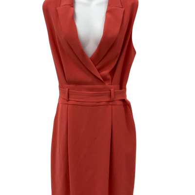 Cue Womens  Size 12 Casual Dress / Midi Dress / Sleeveless Dress  Peach 