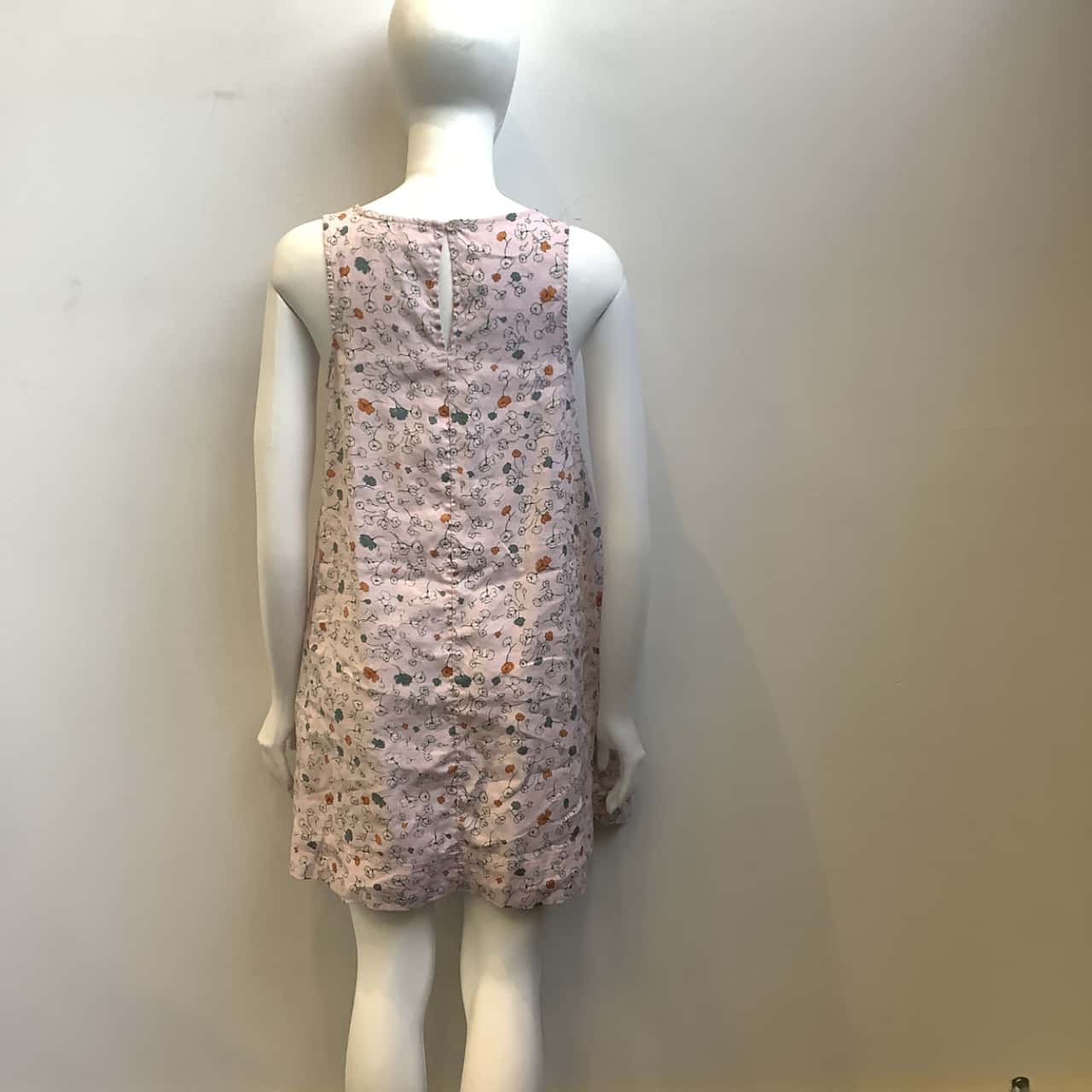 Cynthia Rowley Womens Size S 100%Linen Sleeveless Dress Pink/Green (s)