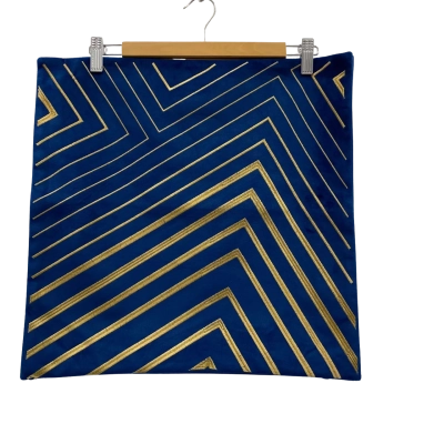 Velvet Cushion Cover SET With Gold Embroidery Navy