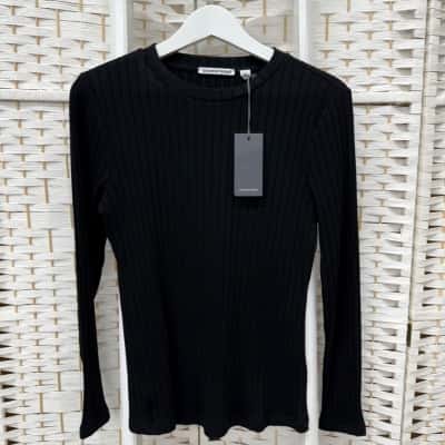 Country Road Womens  Size M Long Sleeve Top Black  