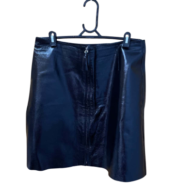 Scanlan Theodore Womens  Size 12 Leather Skirt Black  