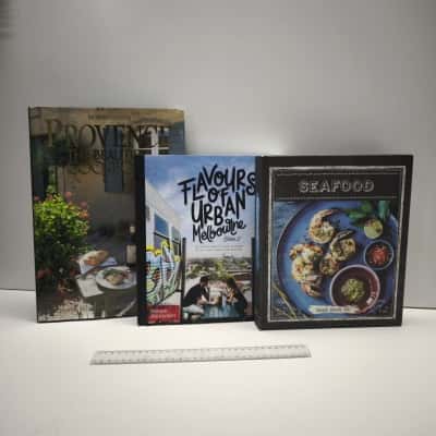 Cookbook Lot x3 Provence Olney Flavours Urban Melbourne Seafood Hardcover