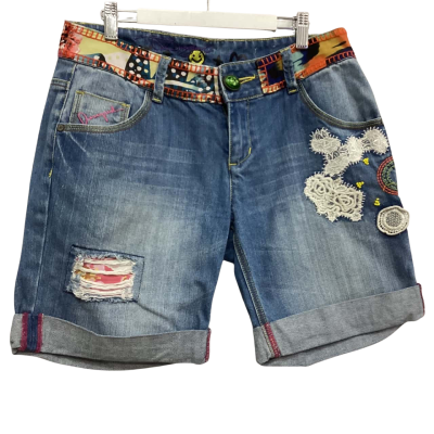 Desigual Womens  Size 12 Shorts Blue 