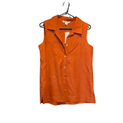 Rockmans Womens  Size 10 Button Up Top Burnt Orange 