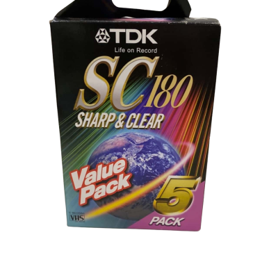 TDK Sharp & Clear Value Pack 5 VHS Tapes 