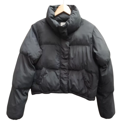 NUDE LUCY 'Topher' Puffer Jacket in Size XXL in Coal Colour