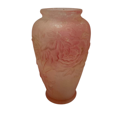 Vintage Watermelon 13cm Frosted Glass Vase