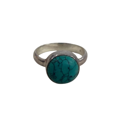  Womens Ring Sterling Silver / Turquoise Stamped 925