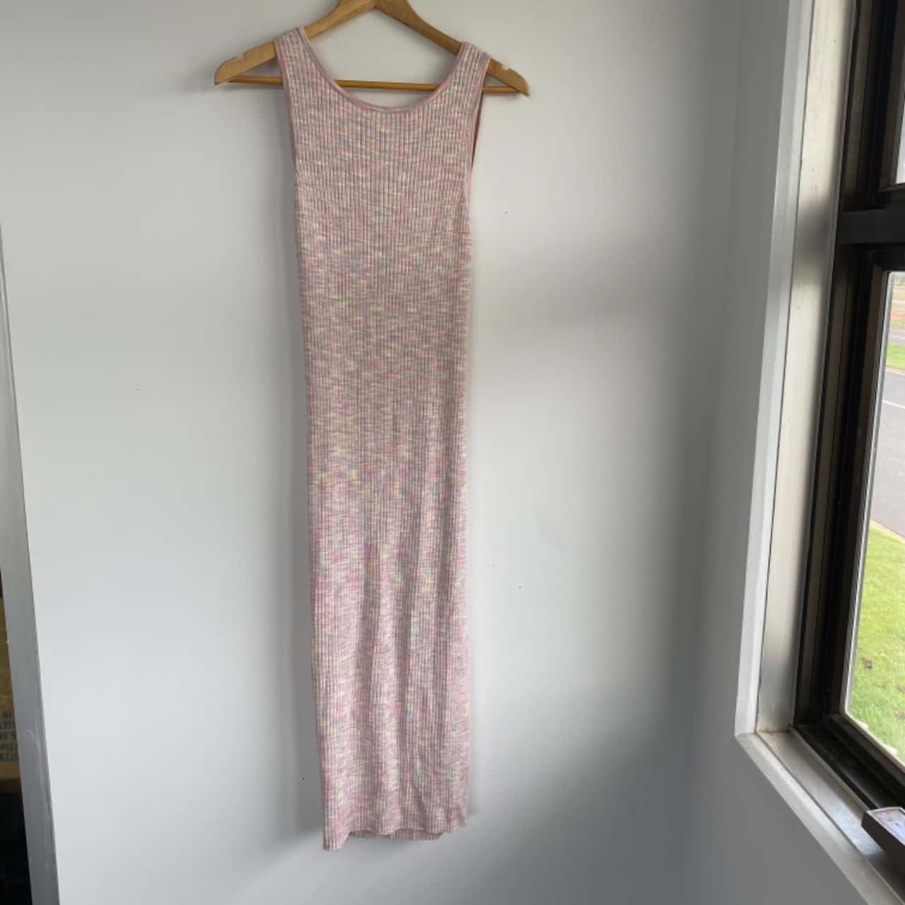 Sportsgirl Knit Bodycon Dress with Twist Back Detail Multicoloured Size 12 / L(s)