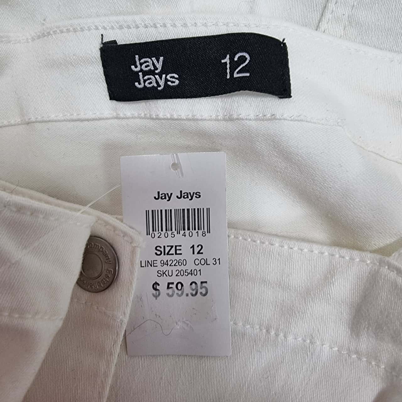 Jay Jays Womens Overalls Dress Size 12 White (BNWT59.95)(s)