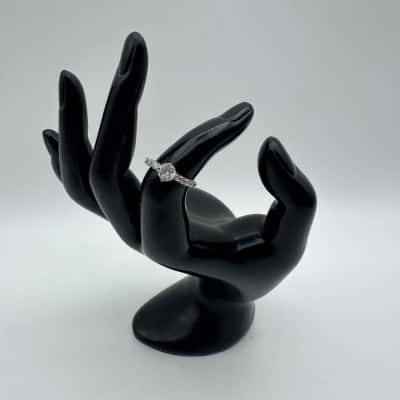 Ladies Stamped 925 Clear Stones Ring - SZ: K.5