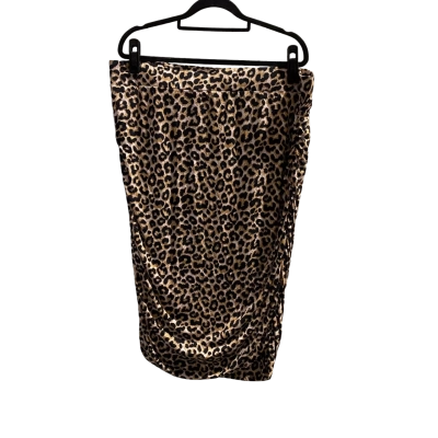 PQ Curve Womens  Size 18 Midi Leopard PrintRuched Skirt
