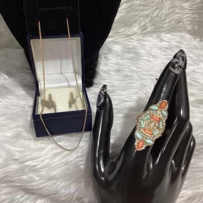  Womens Necklace / Ring Multicoloured 