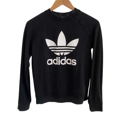 Adidas Womens  Size 10 Crew Neck Jumper Black  
