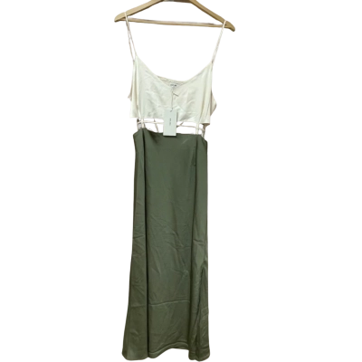 BNWT First Mse Womens Size XL Cream / Khaki Satin Dress RRP $139.95