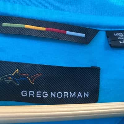 Greg Norman Mens  Size L Blue NEW COTON