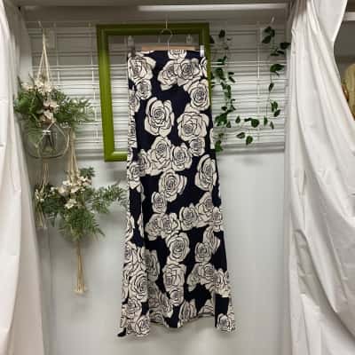 Kivari Womens  Size 12 Strapless Maxi Dress Black  / White 